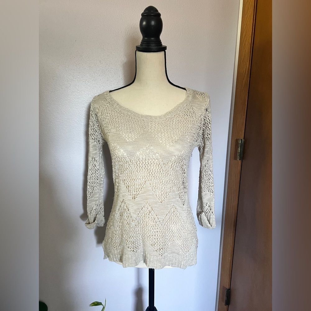 Pink Republic Women’s Beige Knitted Sweater Size S